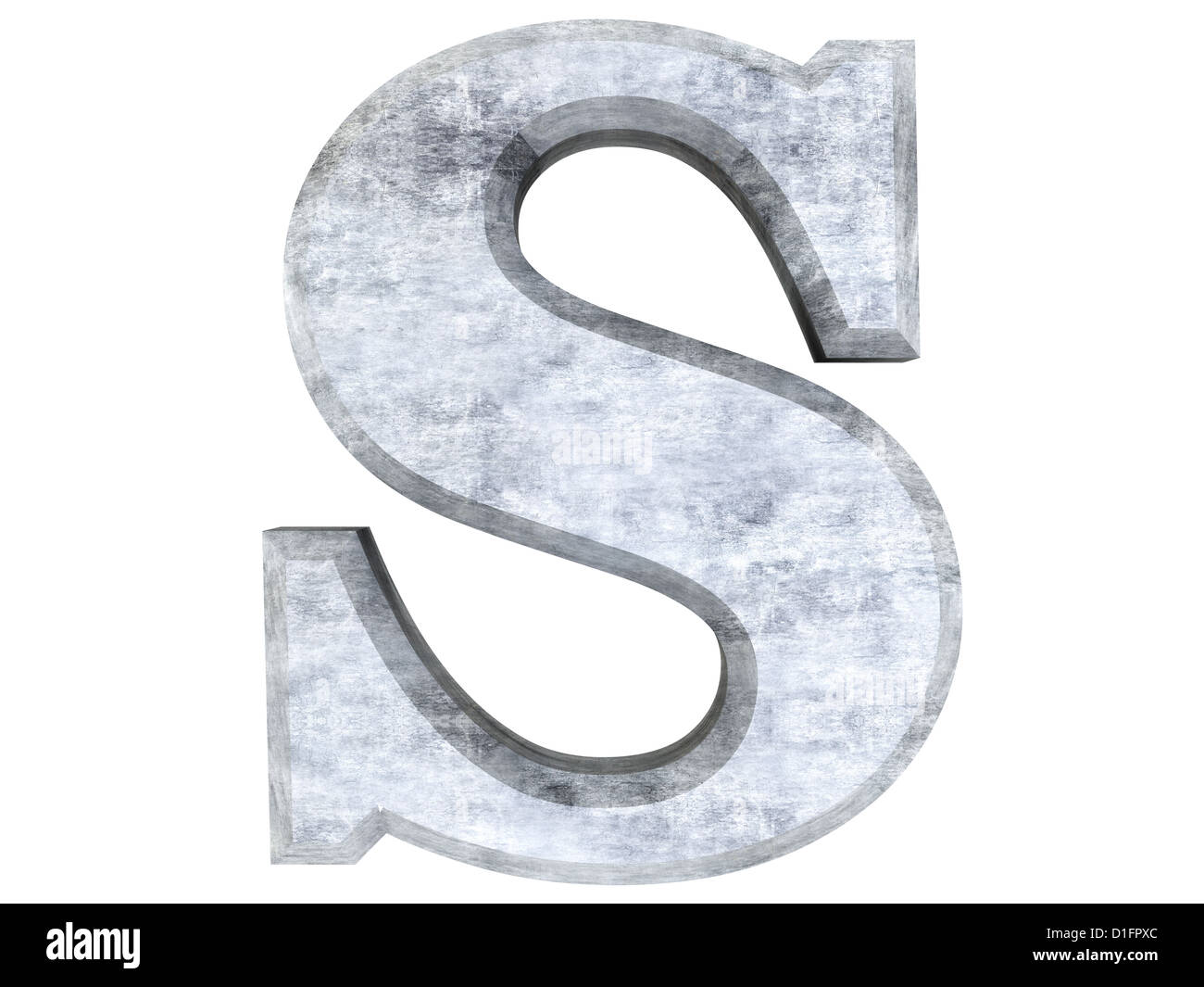 A metallic and isolated Letter. 3D rendered Illustration Stock Photo ...