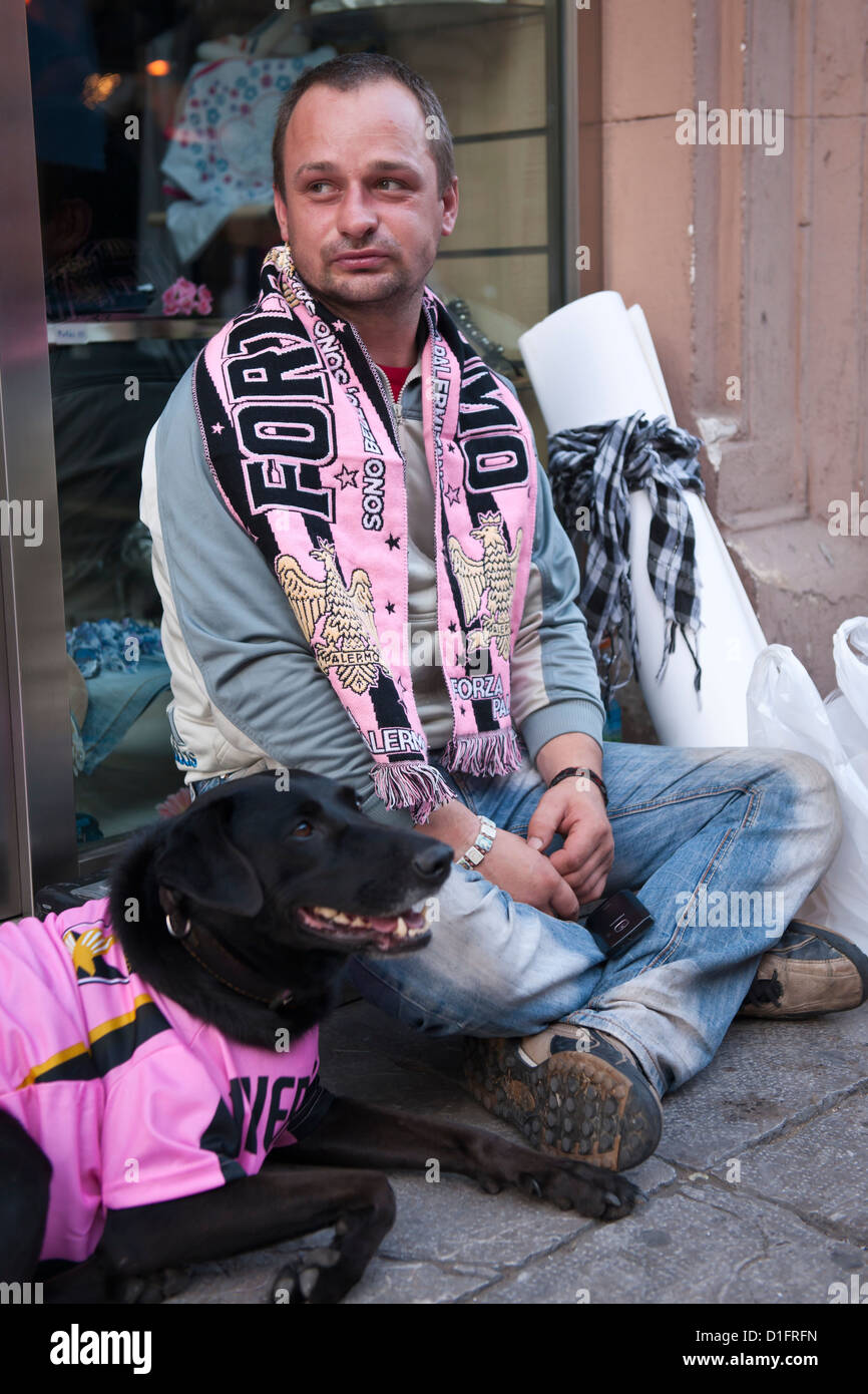 Fans of Palermo Football Club show their colors on game day, Palermo Stock  Photo - Alamy