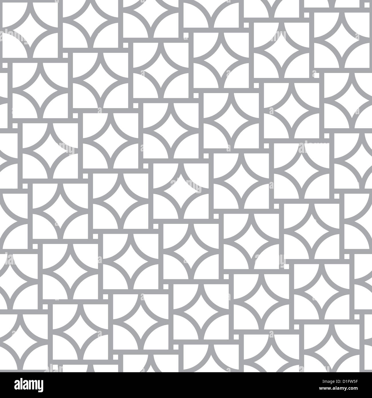 Simple geometric seamless pattern - monochrome abstract elements Stock Photo