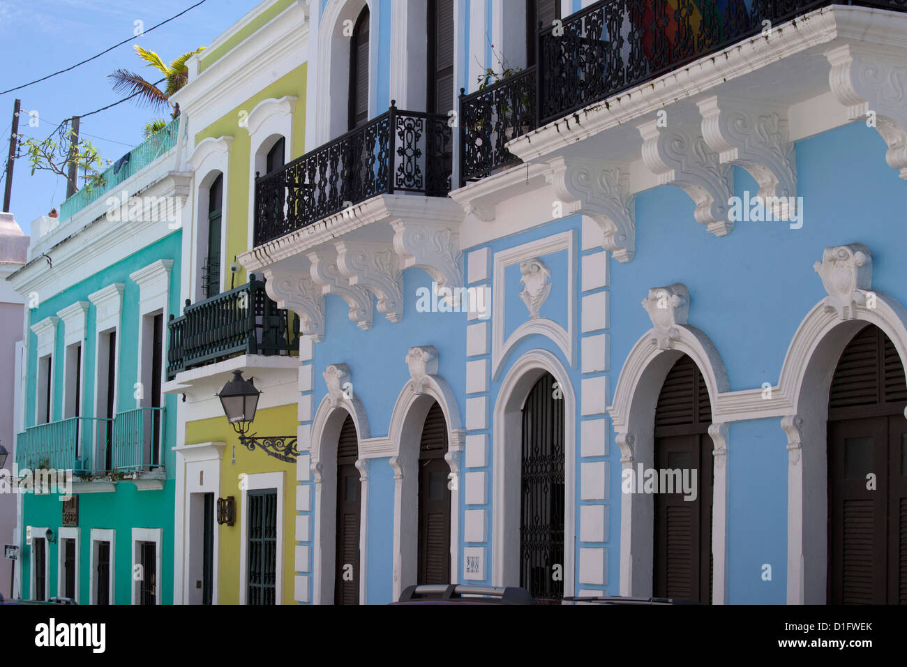 The colonial town, San Juan, Puerto Rico, West Indies, Caribbean, United States of America, Central America Stock Photo