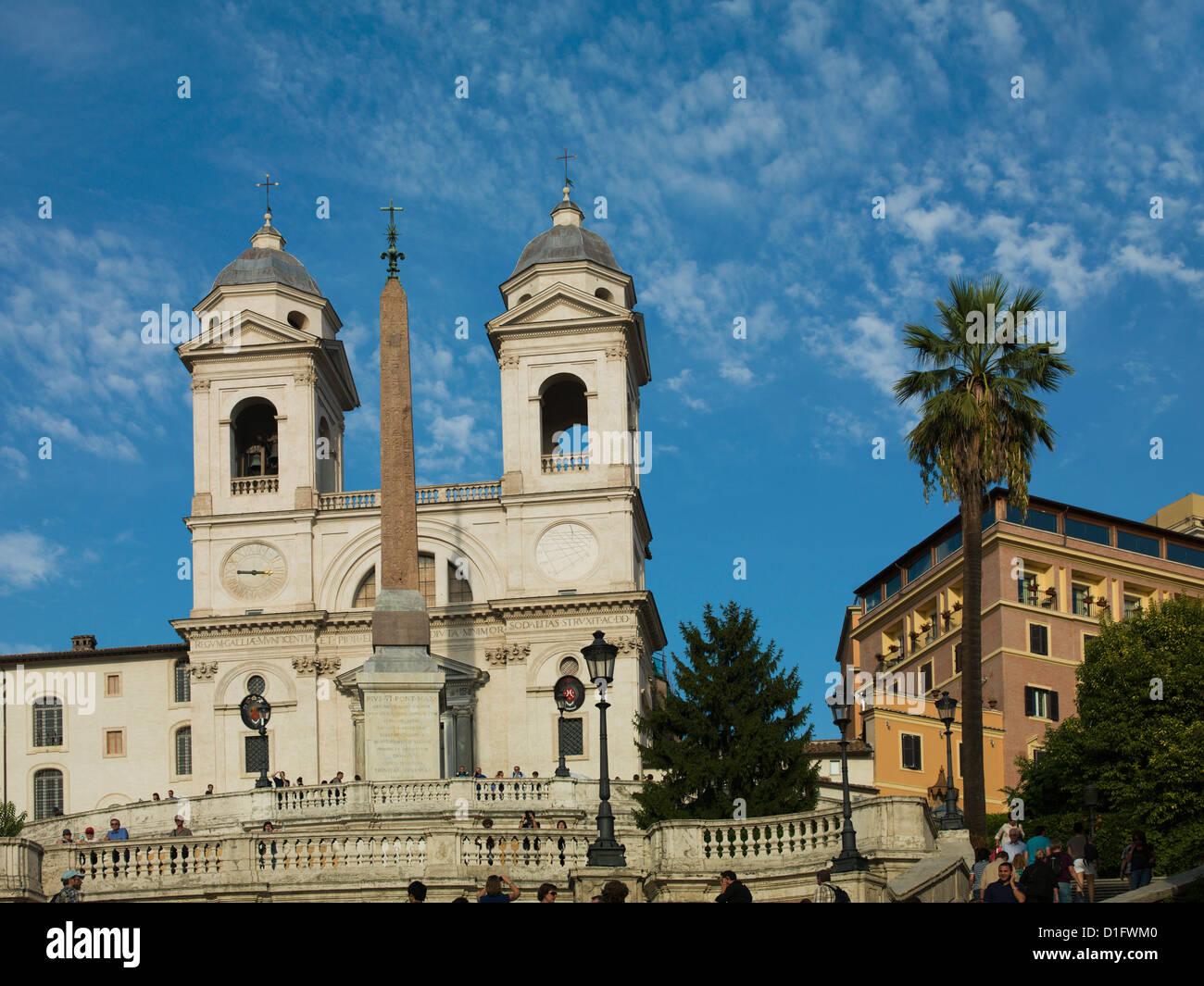 The Church of Trinita dei Monti, Rome, Lazio, Italy, Europe Stock Photo ...