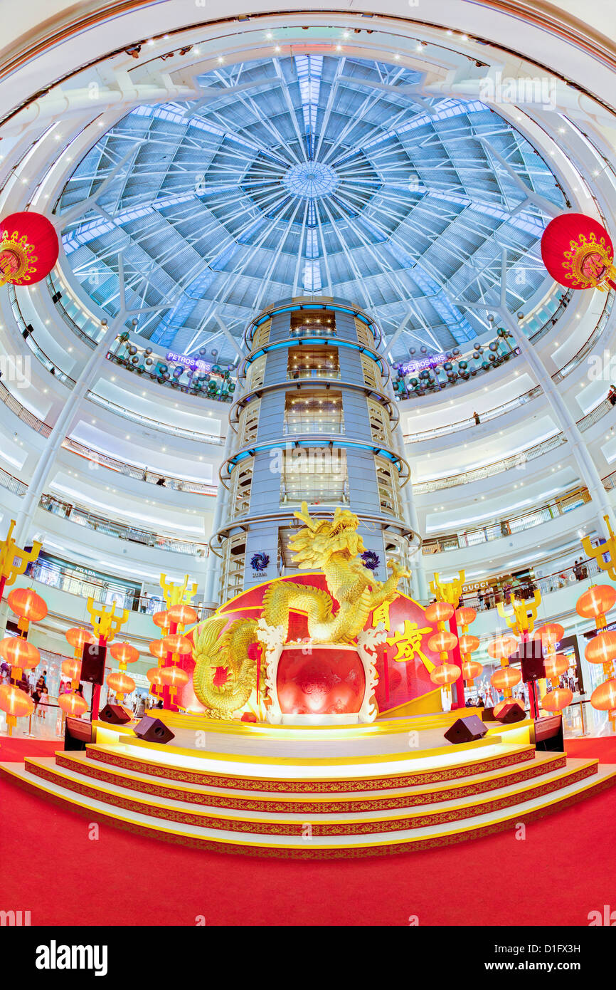 Interior of a modern shopping complex at the foot of the Petronas Towers, Kuala Lumpur, Malaysia, Southeast Asia, Asia Stock Photo