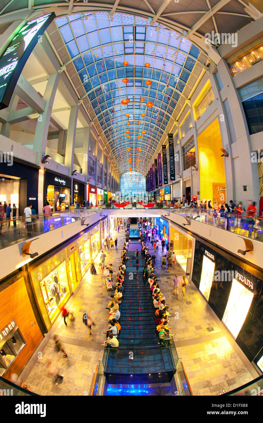Shopping Mall in the Marina Bay Sands hotel and casino complex, Singapore, Southeast Asia, Asia Stock Photo
