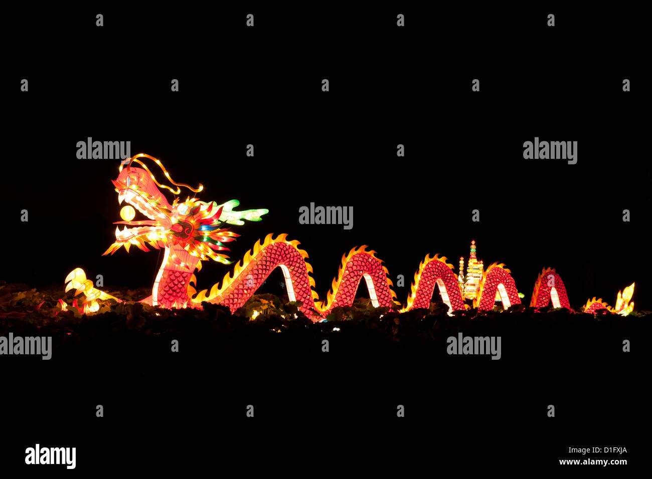 Festival dragon lanterns for celebration Chinese new year. Stock Photo