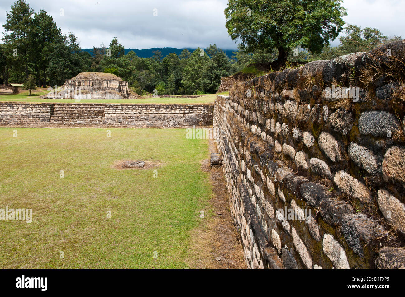 The ruins of Iximche near Tecpan, Guatemala, Central America Stock Photo