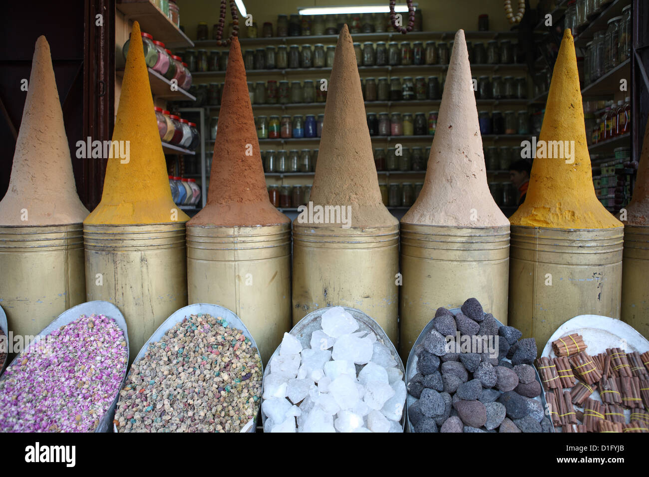 Spice shop, Marrakech, Morocco, North Africa, Africa Stock Photo Alamy