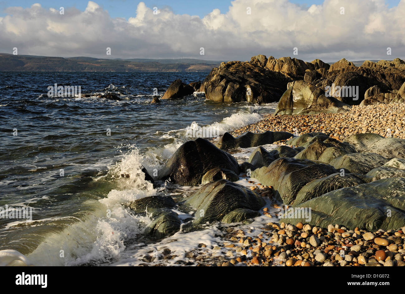 West coast of Isle of Arran looking over to the Kintyre Peninsula
