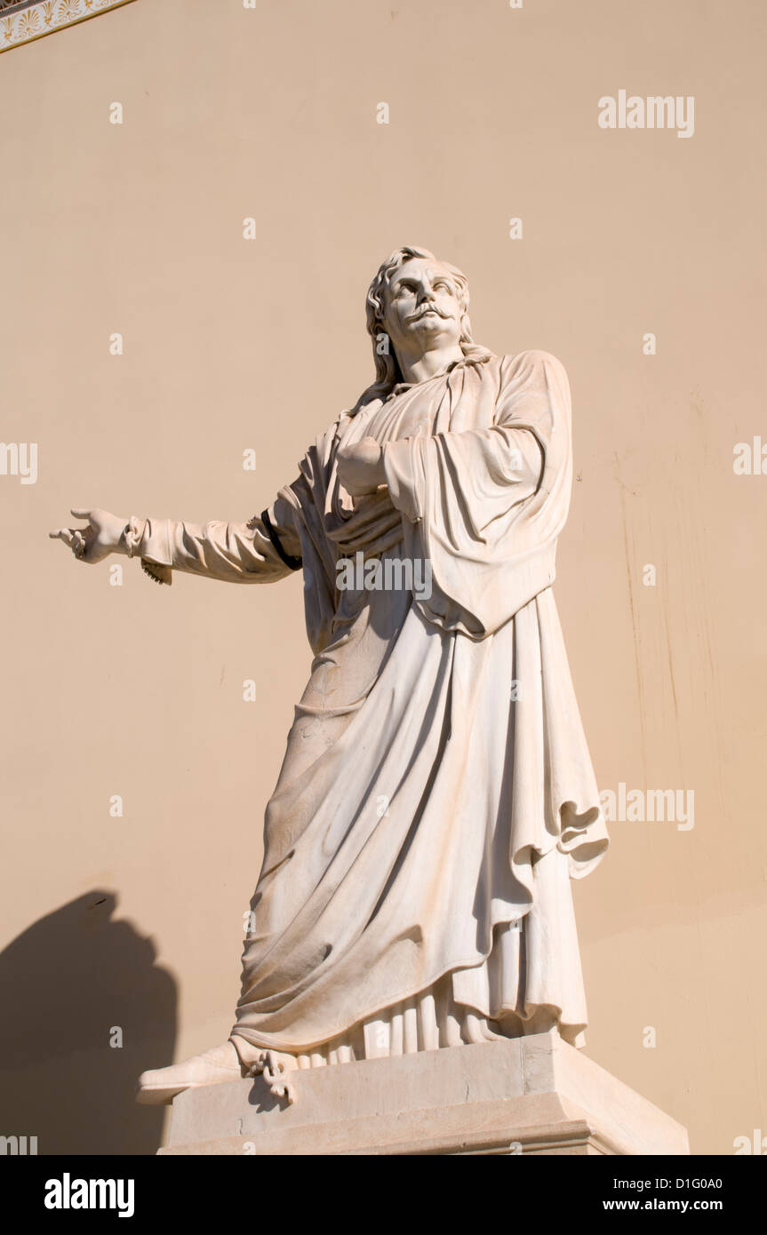 Statue Of Rigas Feraios (1757-1798) at the University of Athens, Athens, Greece Stock Photo