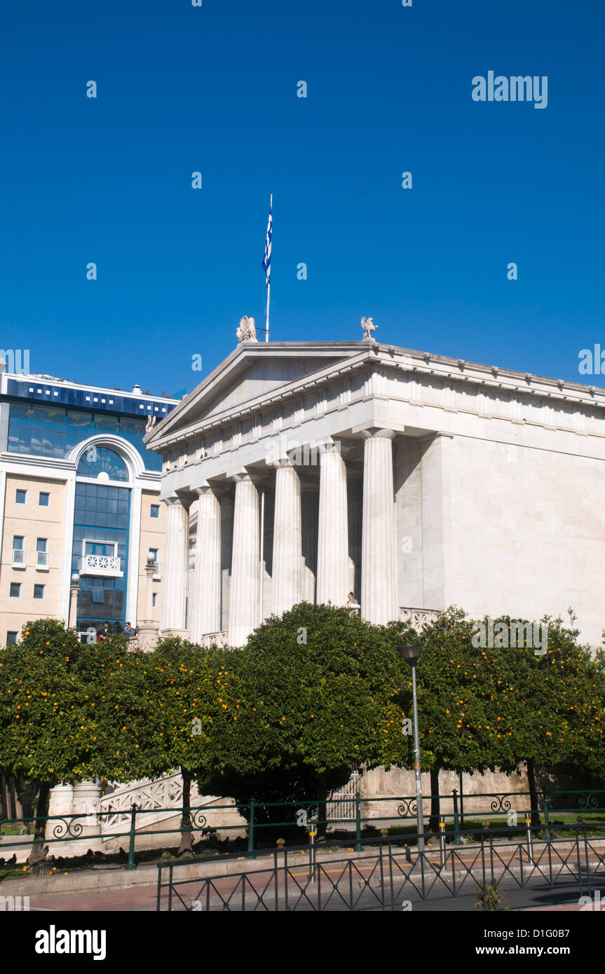 Exterior of the National Library of Greece Stock Photo Alamy