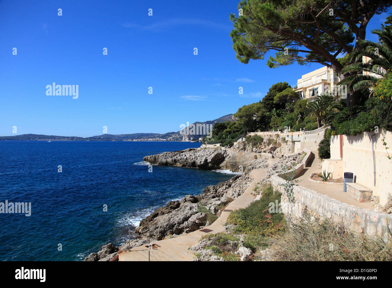 Coastal Path, Cap d'Ail, Provence, Cote d'Azur, French Riviera ...