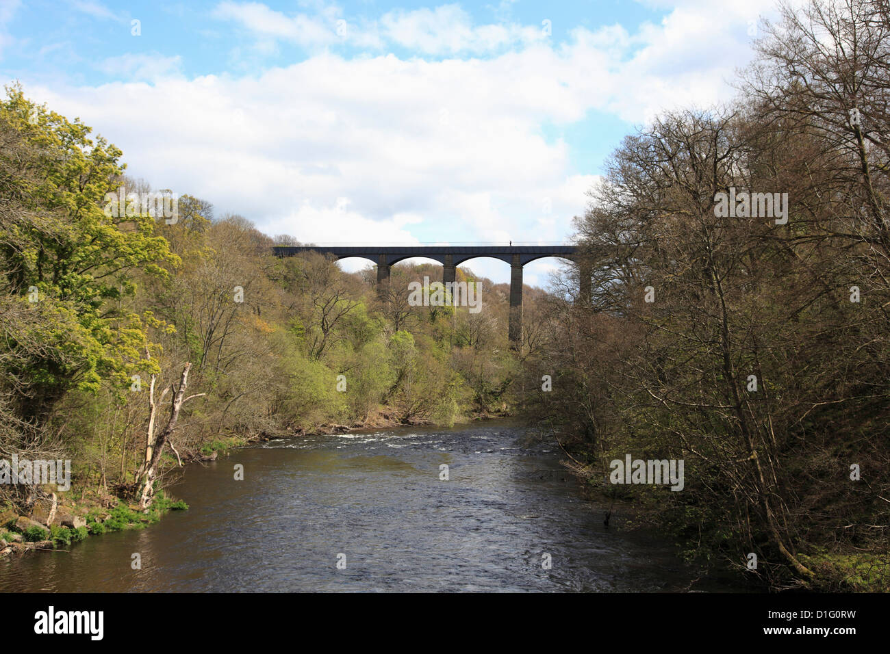 Pontcysyllte Aqueduct, Llangollen, Dee Valley, Denbighshire, North Wales, Wales, United Kingdom, Europe Stock Photo