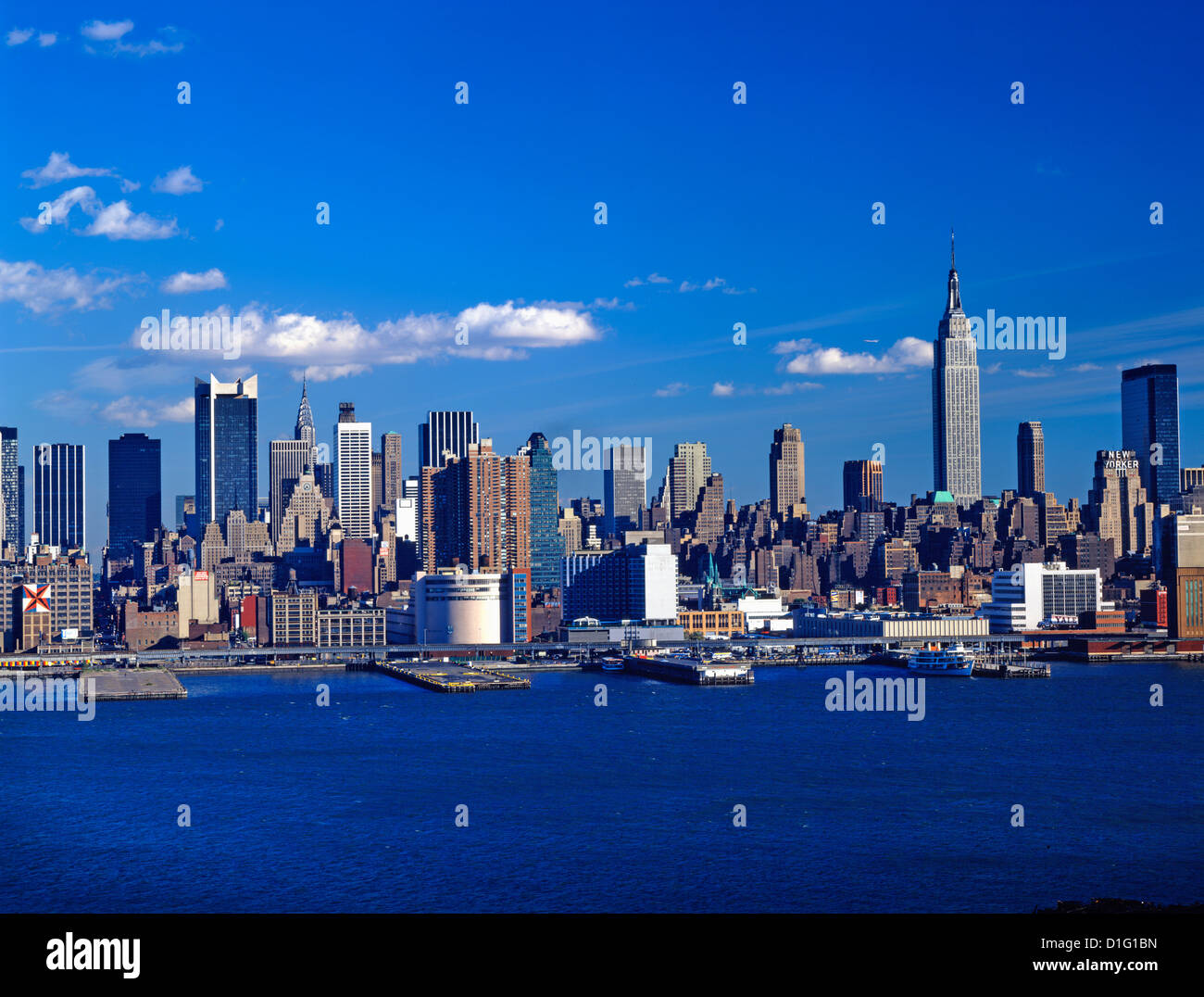 New York City skyline Hudson River Stock Photo Alamy