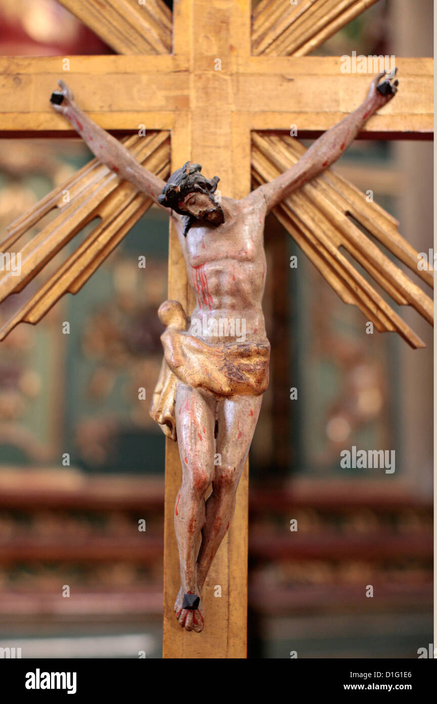 Crucifix in a church, Paris, France, Europe Stock Photo