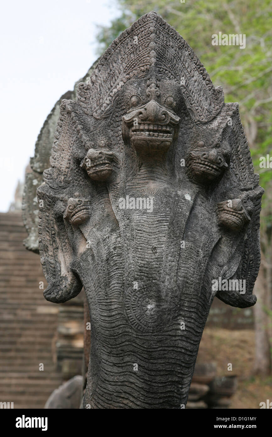 Naga snake sculpture in Phnom Rung temple, Thailand, Southeast Asia, Asia Stock Photo