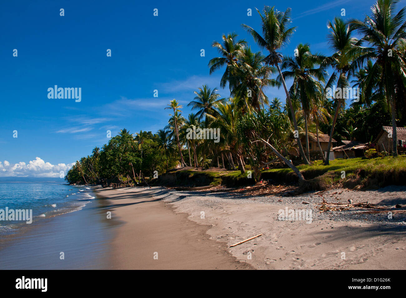 Tropical beach, Solomon Islands, Pacific Stock Photo