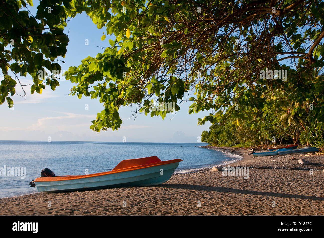 Beach on Savo Island, Solomon Islands, Pacific Stock Photo
