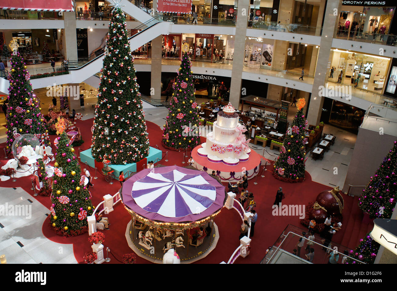 Christmas decoration at Pavilion shopping mall, Malaysia Stock Photo