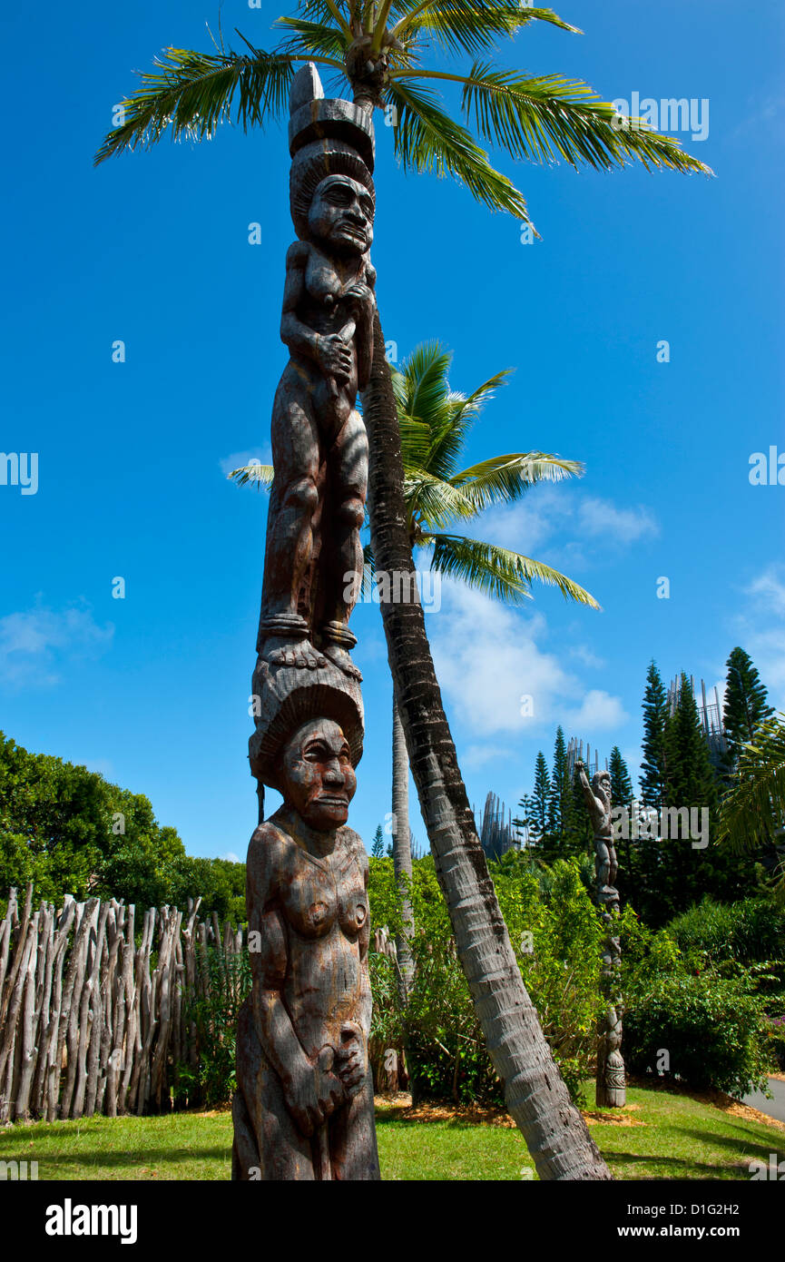 Tjibaou cultural center in Noumea, New Caledonia, Melanesia, South Pacific, Pacific Stock Photo