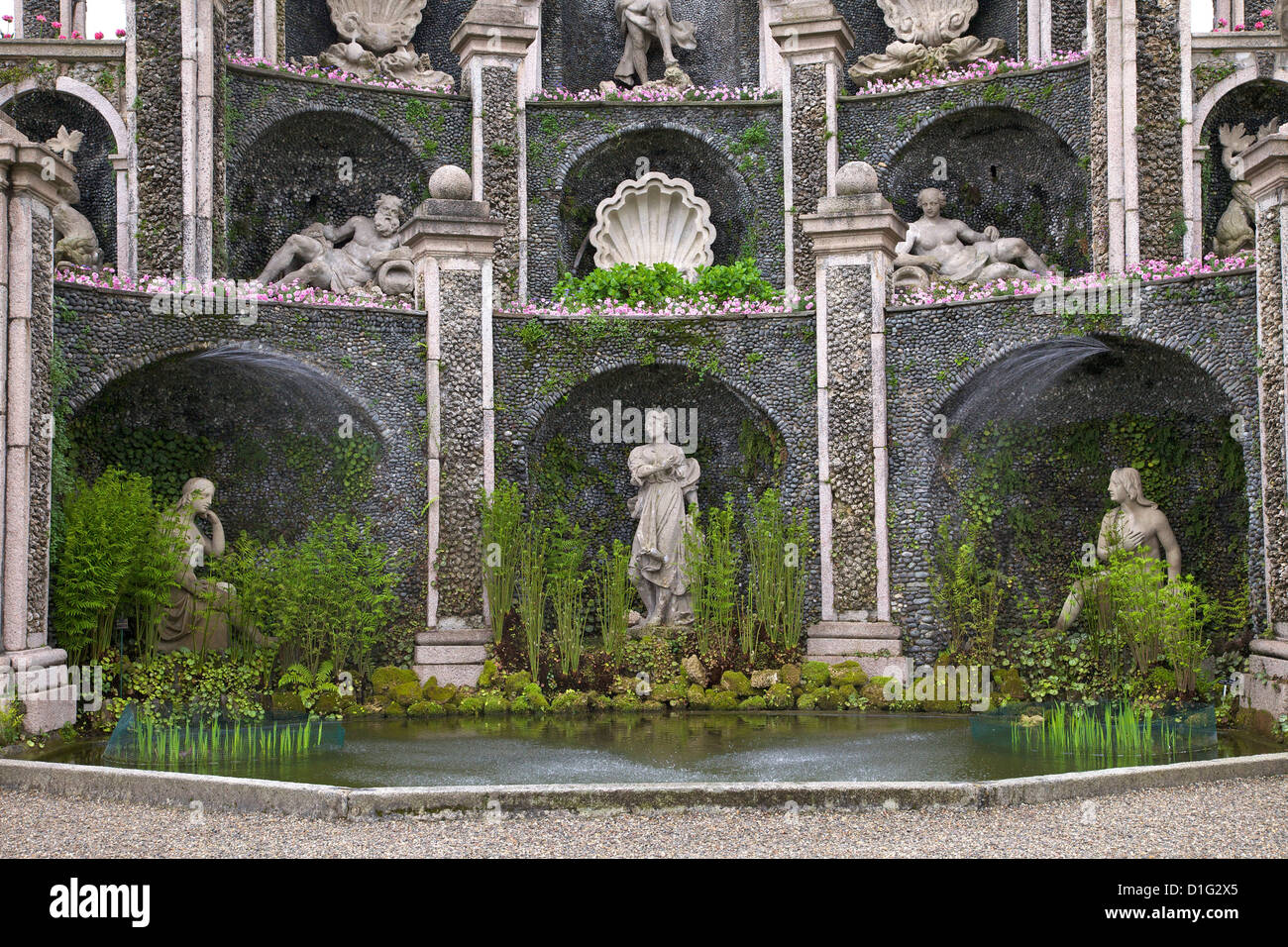 Detail of Water Theatre, Isola Bella Palace Gardens, Borromean Islands