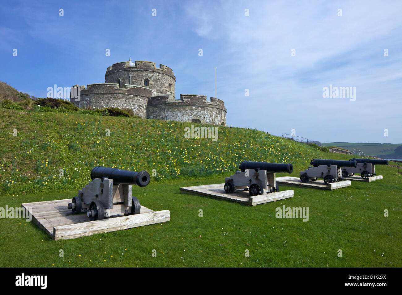 St. Mawes Castle, an artillery fortress built by Henry VIII, Cornwall, England, United Kingdom, Europe Stock Photo