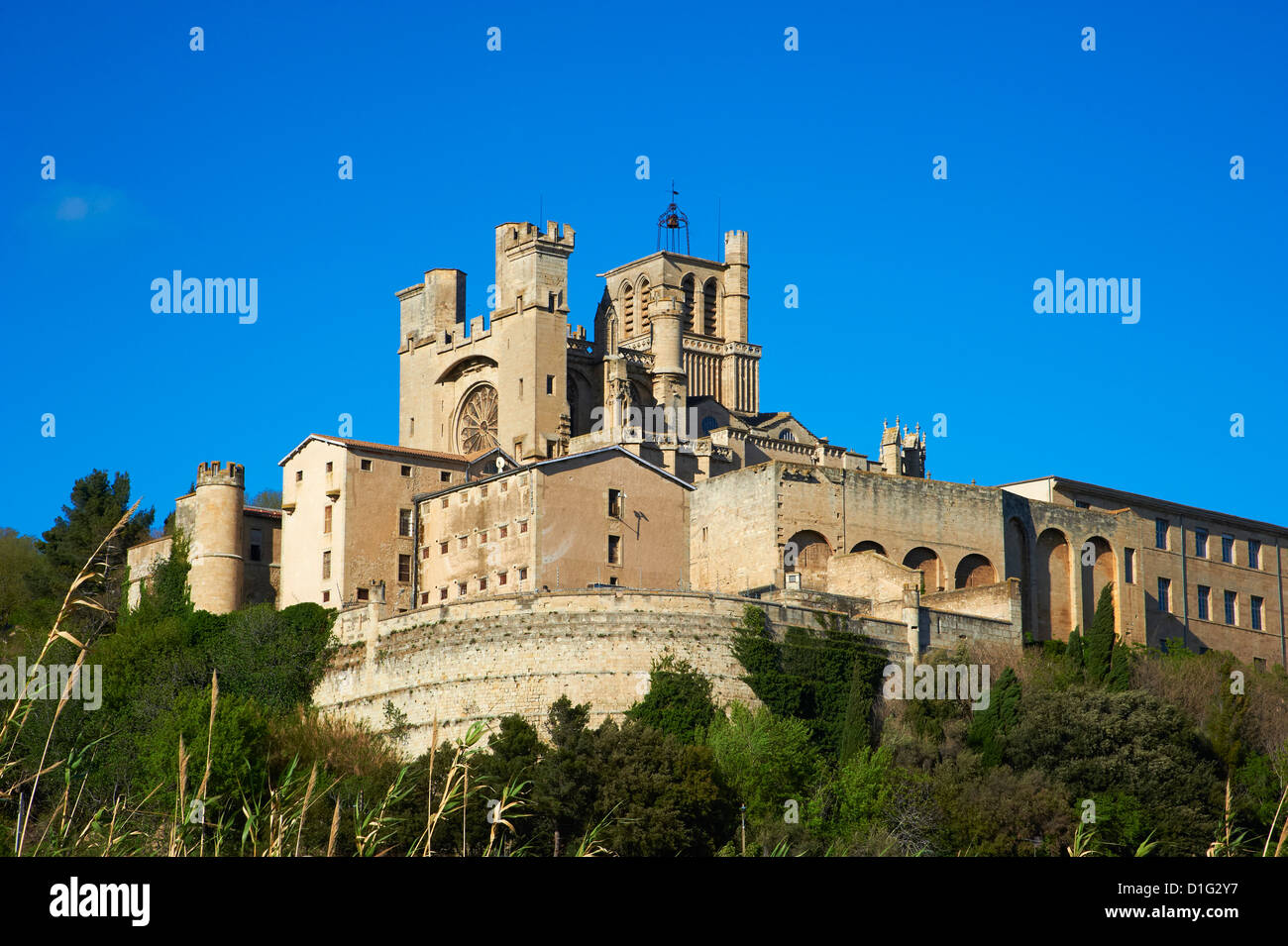Cathedral Saint-Nazaire, Beziers, Herault, Languedoc, France, Europe Stock Photo