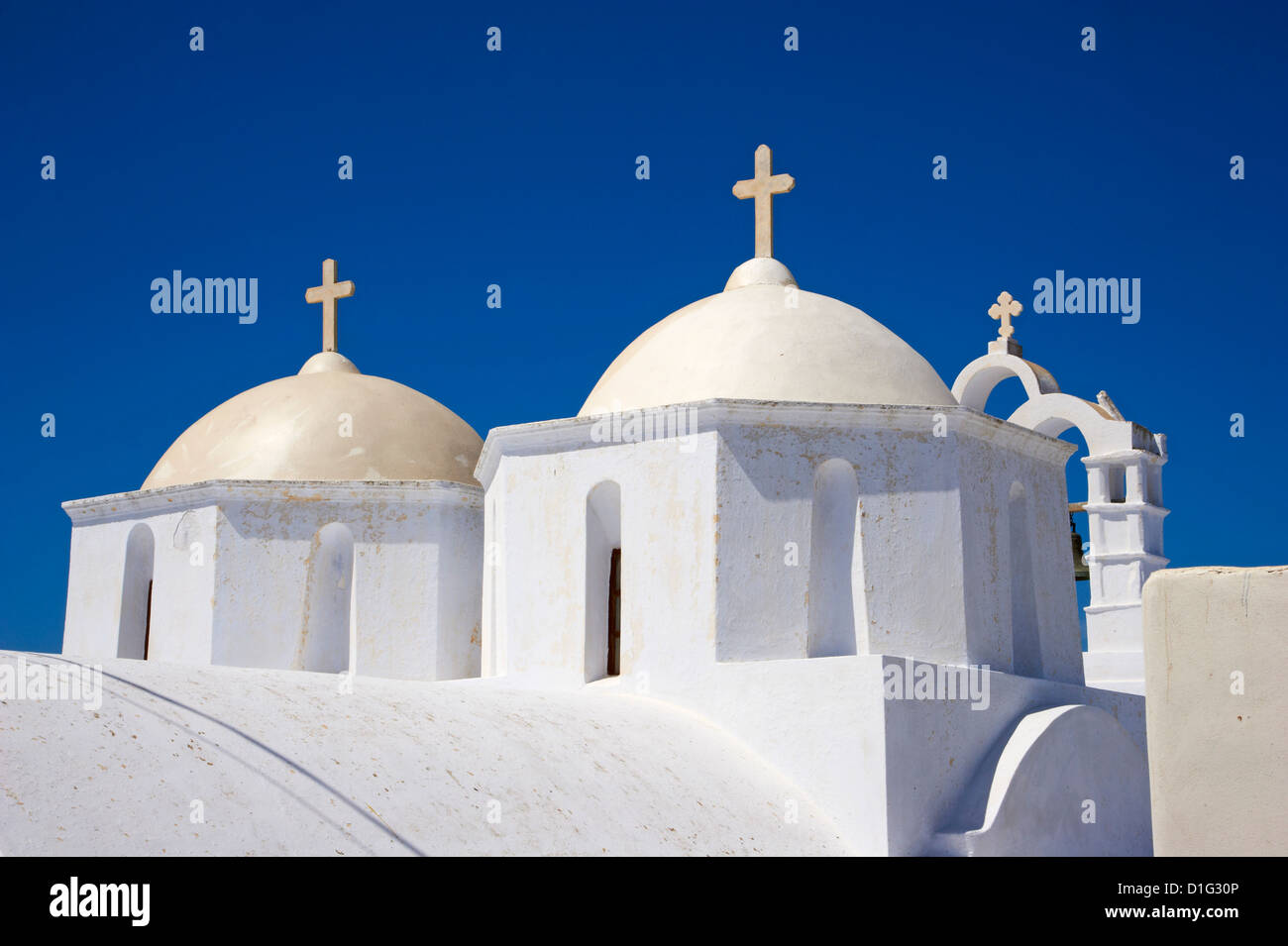 Church, Chora, Amorgos, Cyclades, Aegean, Greek Islands, Greece, Europe Stock Photo