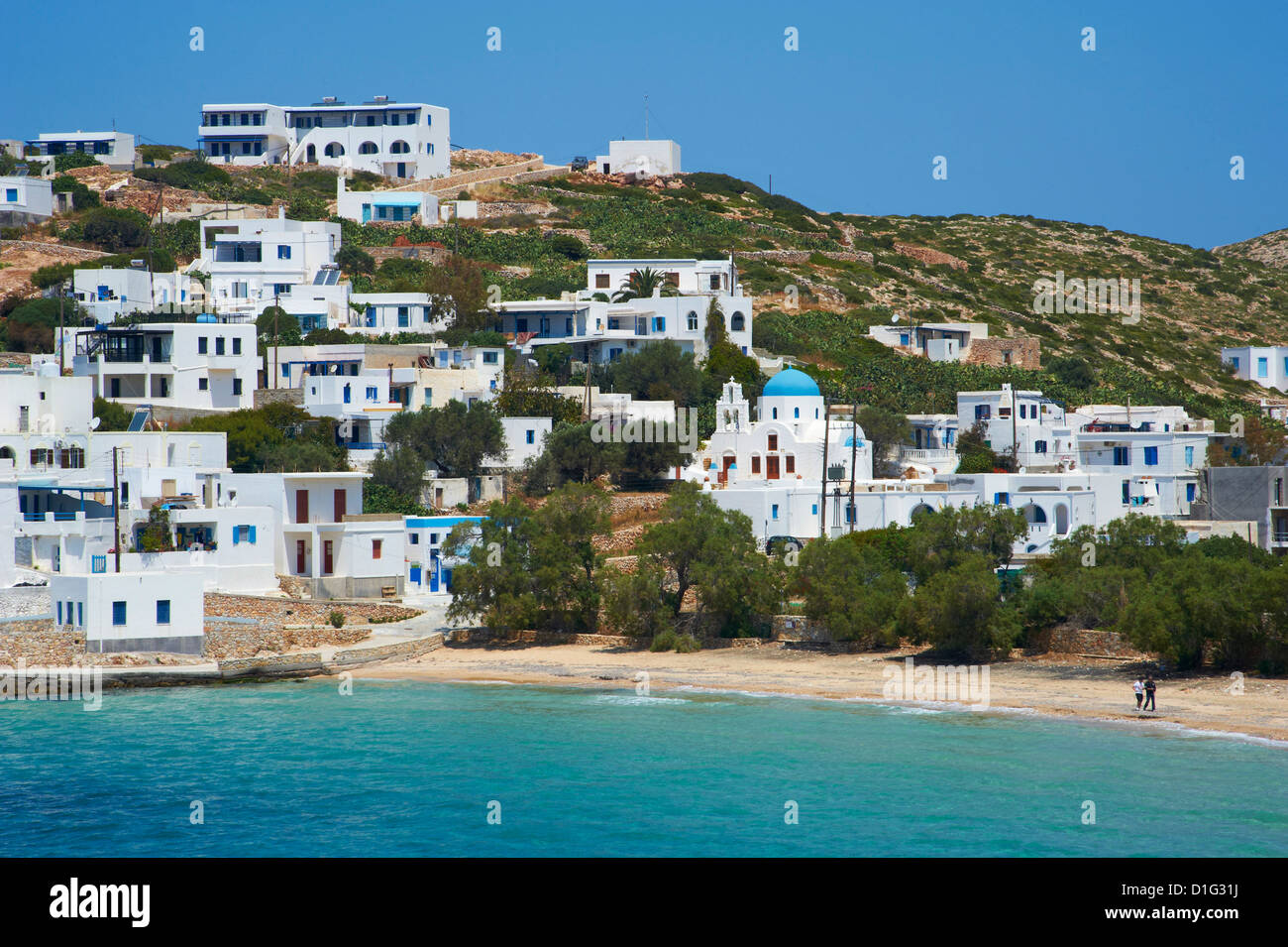 Town, Stavros, Donoussa, Cyclades, Aegean, Greek Islands, Greece, Europe Stock Photo