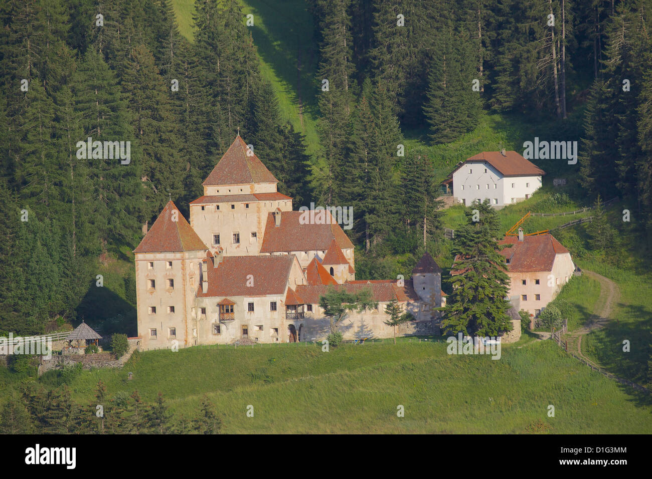 Gardena Castle, St. Cristina, Gardena Valley, Bolzano Province, Trentino-Alto Adige/South Tyrol, Italian Dolomites, Italy Stock Photo