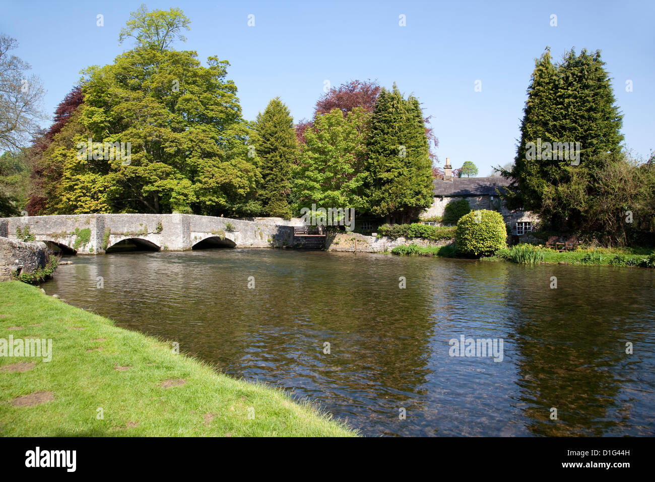 Sheepwash Bridge, Ashford in the Water, Derbyshire, England, United Kingdom, Europe Stock Photo