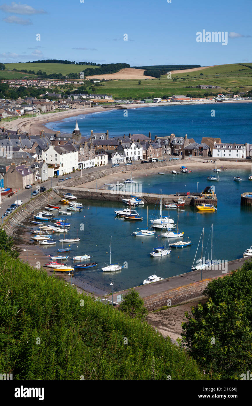 Stonehaven Harbour and Bay from Harbour View, Stonehaven, Aberdeenshire