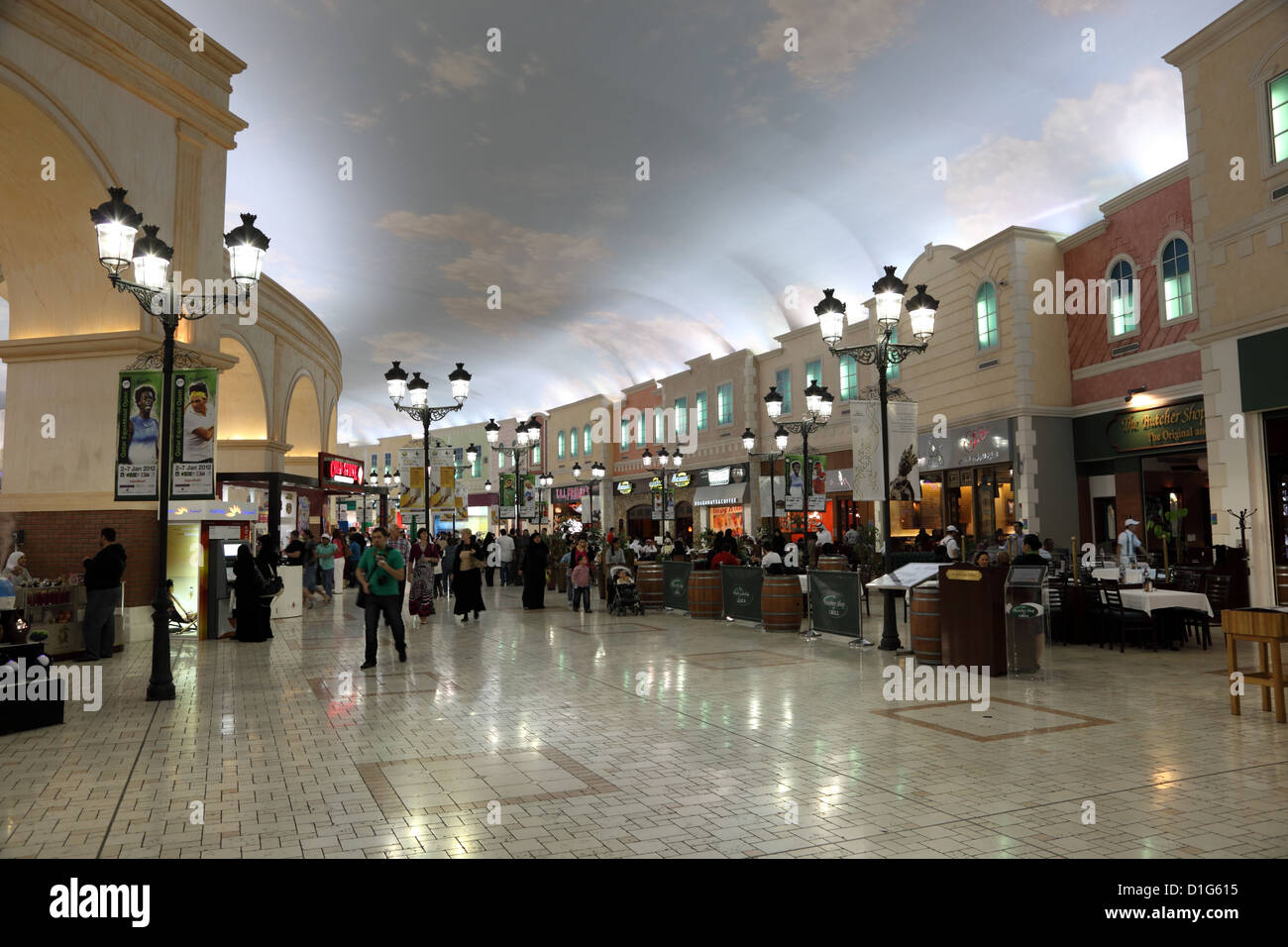 Inside of the Villaggio Mall Shopping Center in Doha, Qatar Stock Photo