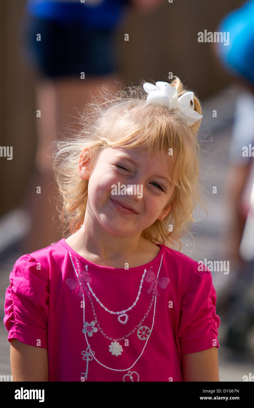Four year old girl in Tampa, Florida, USA. Stock Photo