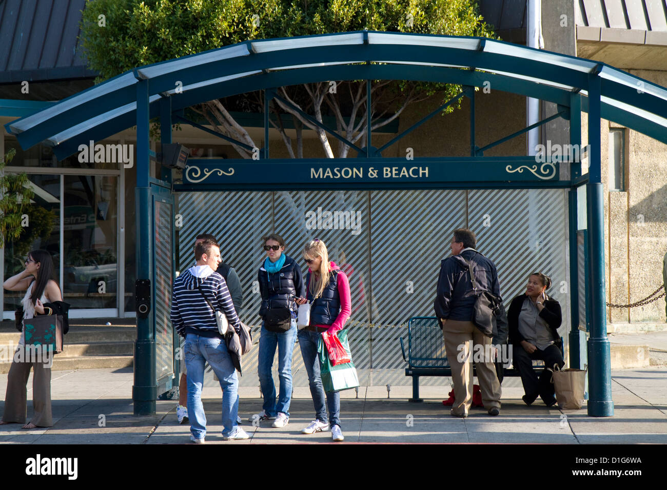 Mason and Beach light rail station in San Francisco, California, USA. Stock Photo