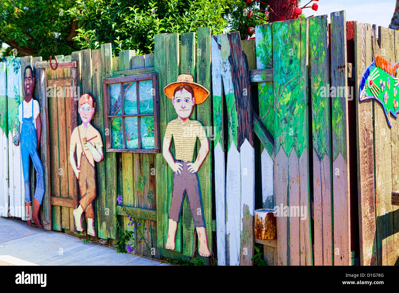 Yard art made from mostly recycled junk, Dick and Jane's Spot