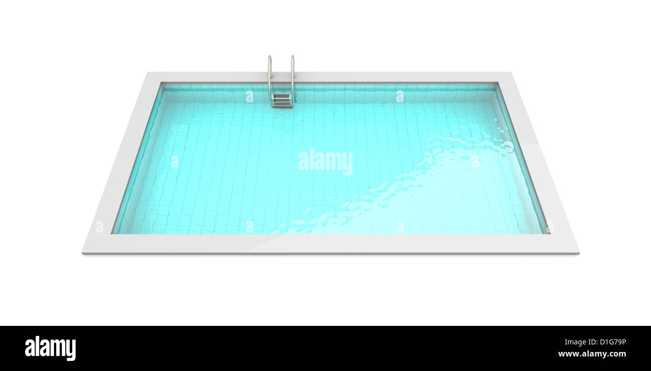 Large 3d Rendering White Swimming Pool Stock Illustration 1319235563