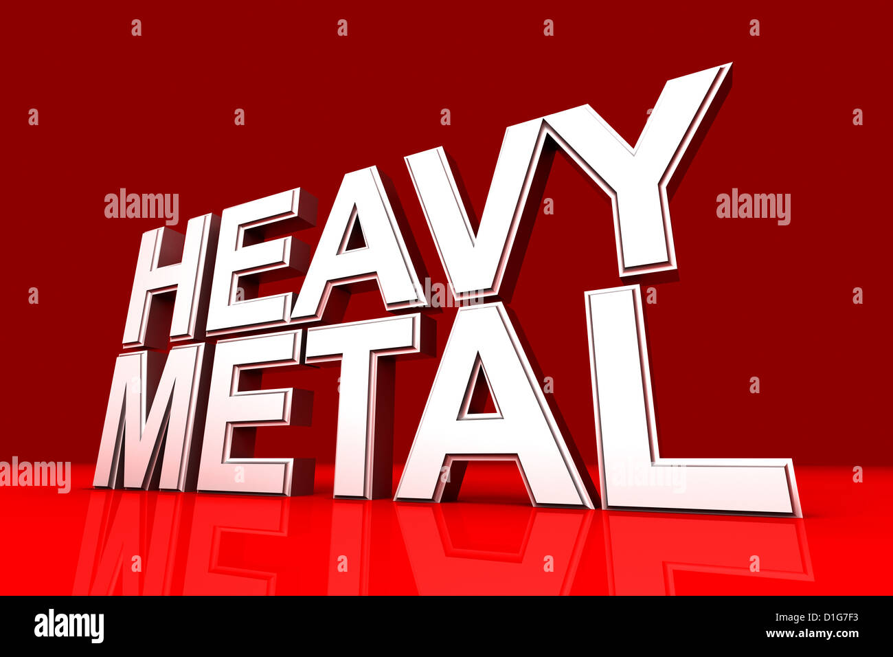 Heavy Metal music symbol. 3D rendered Illustration Stock Photo Alamy