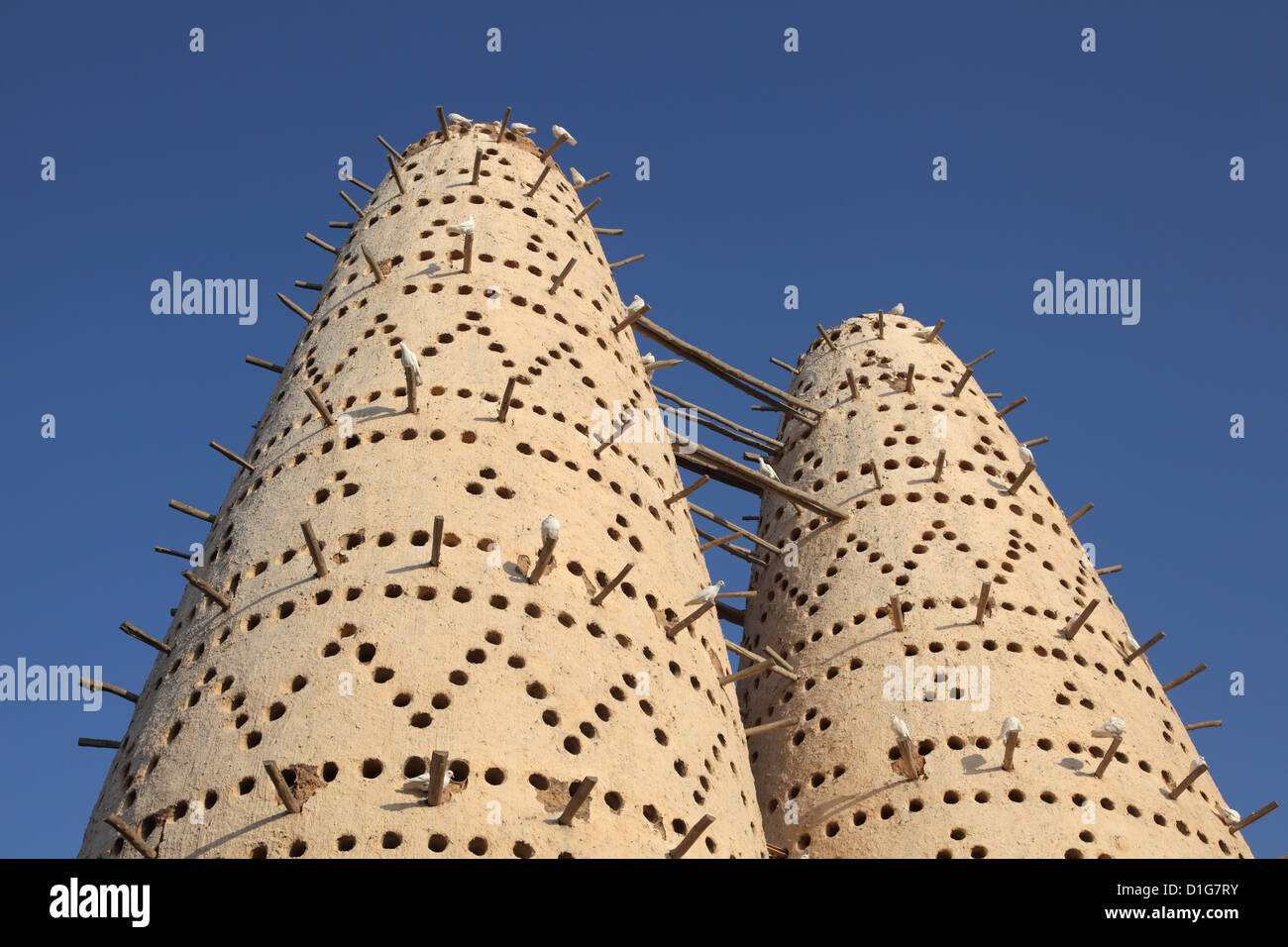 Pigeon towers in Doha, Qatar, Middle East Stock Photo