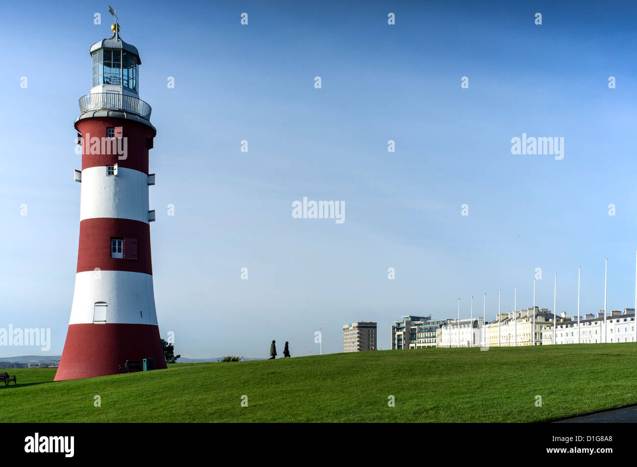 Smeatons Tower, The Hoe, Plymouth, Devon, UKlandscap Stock Photo