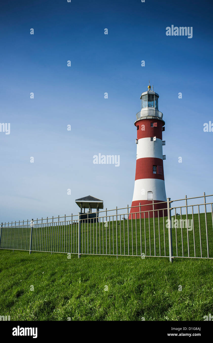 Smeatons Tower, The Hoe, Plymouth, Devon, UK Stock Photo