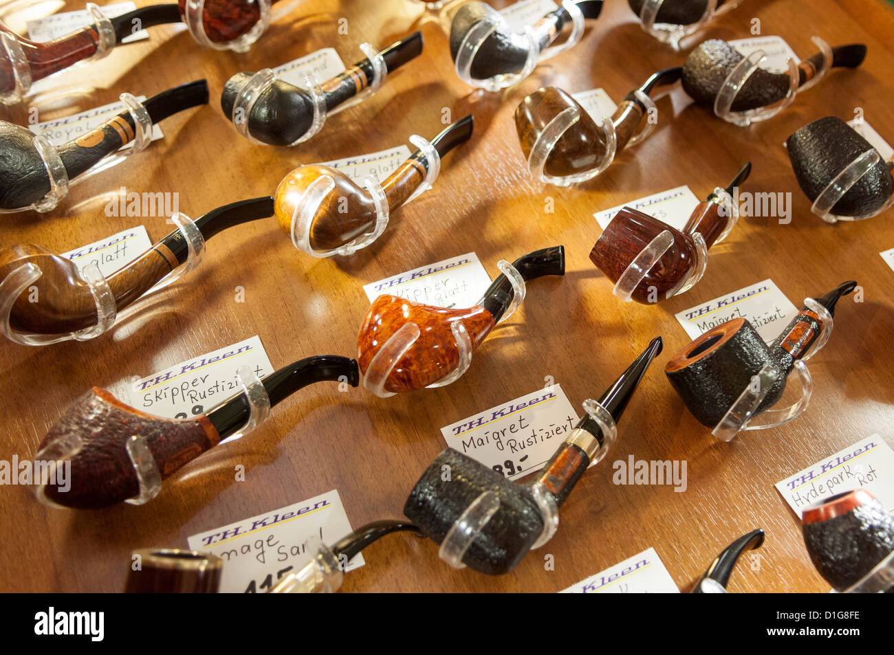 Pipes in a shopwindow Stock Photo