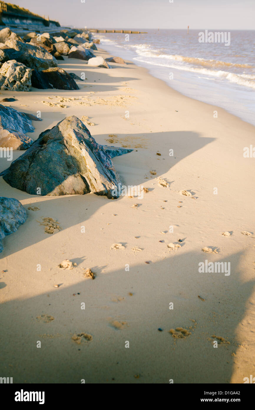 Low tide beach at EcclesonSea, Norfolk, UK Stock Photo Alamy
