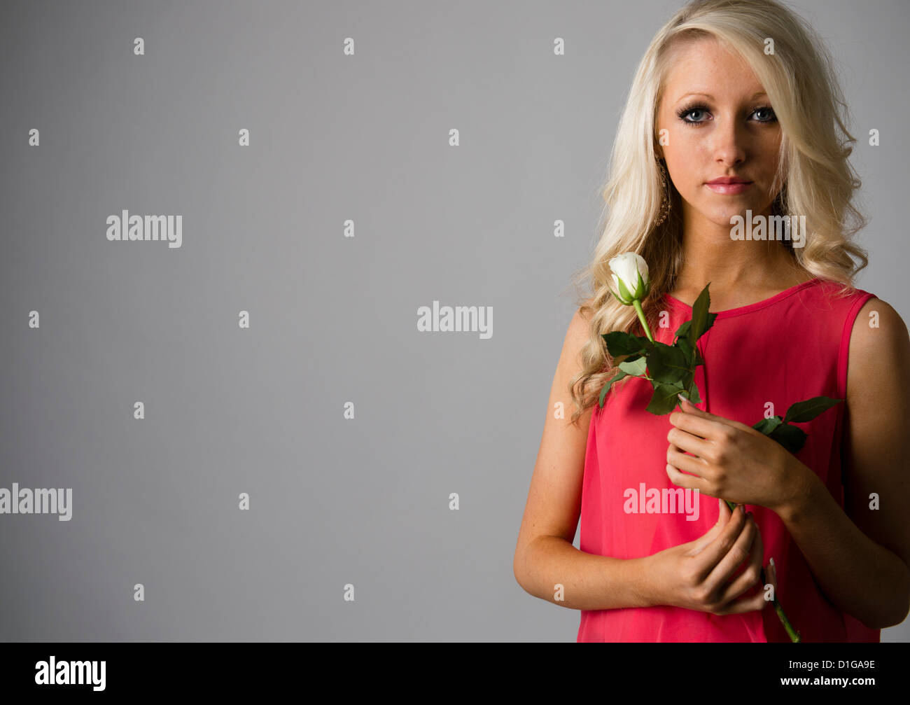 slim blonde chick rose