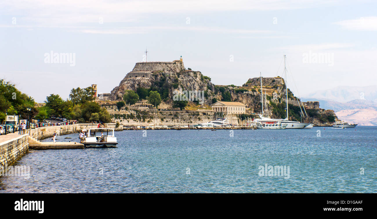 Corfu New Castle Panorama Stock Photo