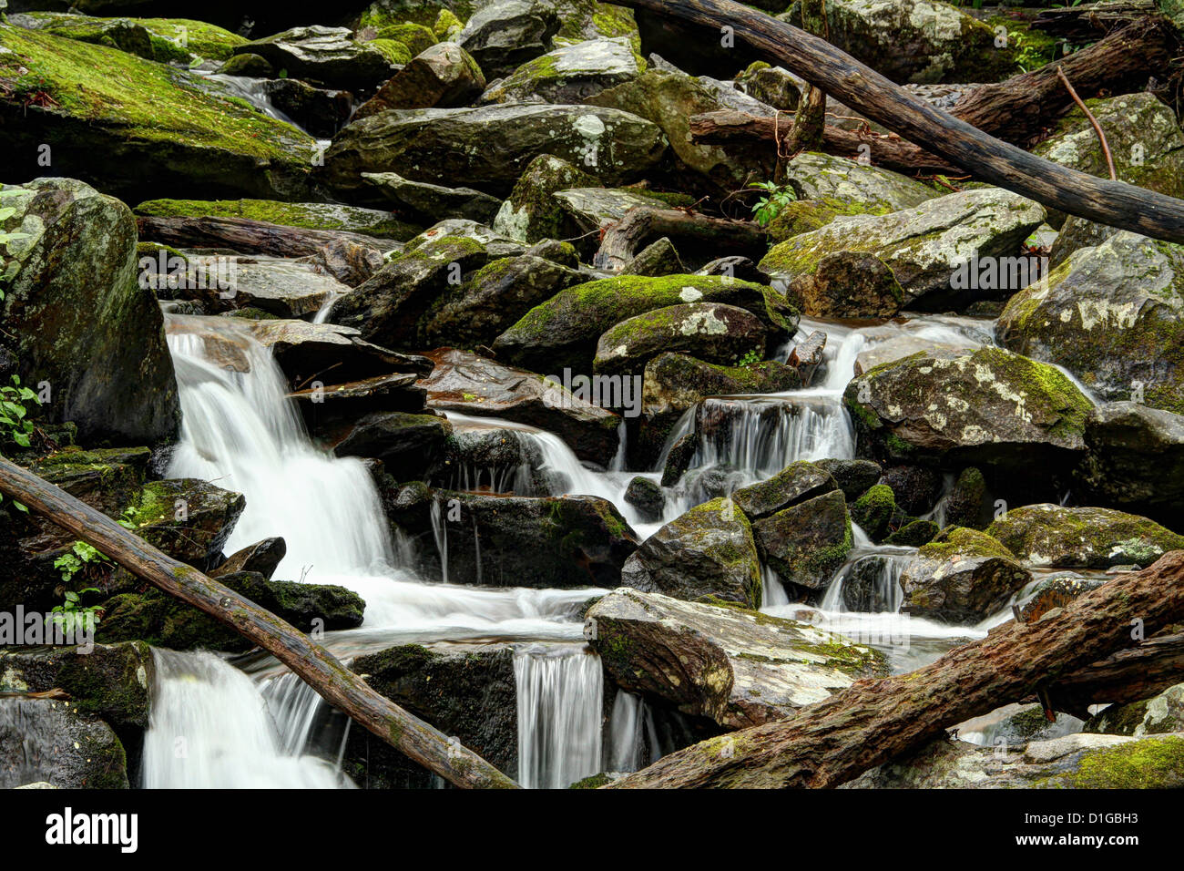 Mountain Stream. Great Smoky Mountains National Park. Gatlinburg, Tennessee,  USA. Tennessee Route 71 south of Gatlinburg Stock Photo - Alamy, image size:1300x956