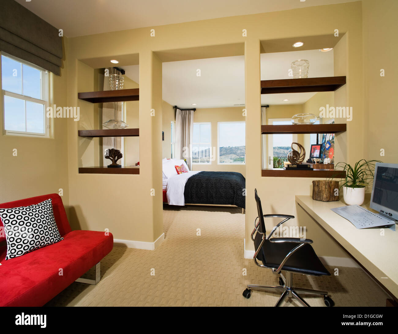 Office outside bedroom; San Diego; California; USA Stock Photo - Alamy
