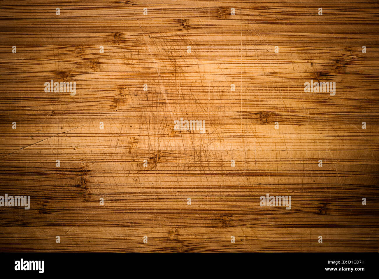 Wooden desk background with vignette. Wood background. Desk with knags and  marks after using as a kitchen Stock Photo - Alamy, image size:1300x955