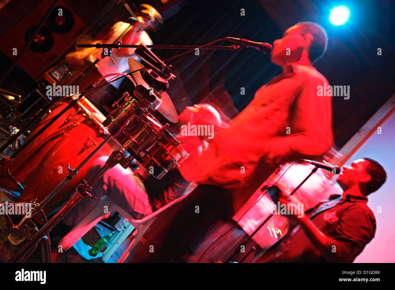 Salsa band playing in Nuyorican Cafe, Old San Juan, Puerto Rico Stock Photo Alamy