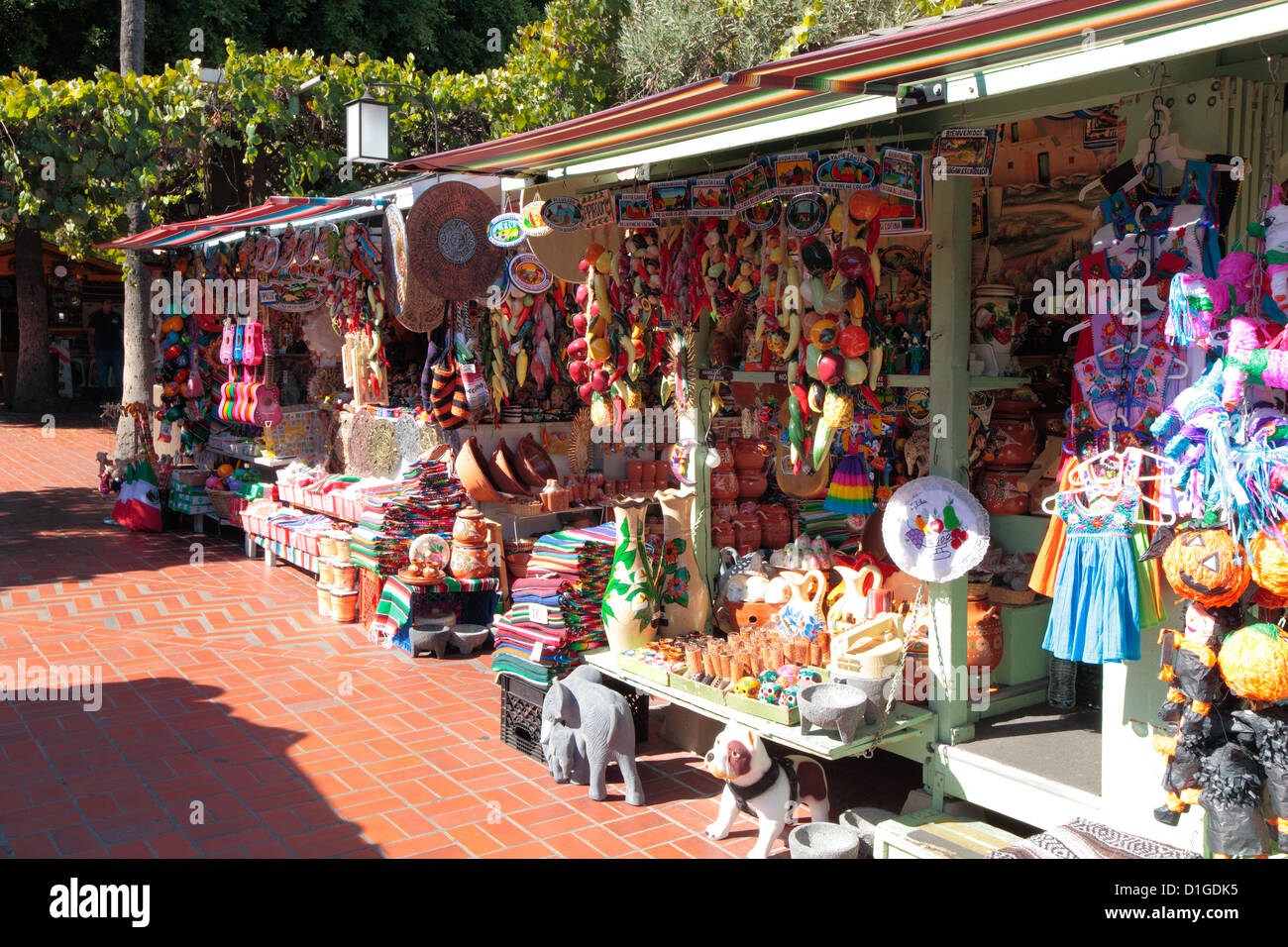 Olvera Street market in Los Angeles, California, USA. Stock Photo