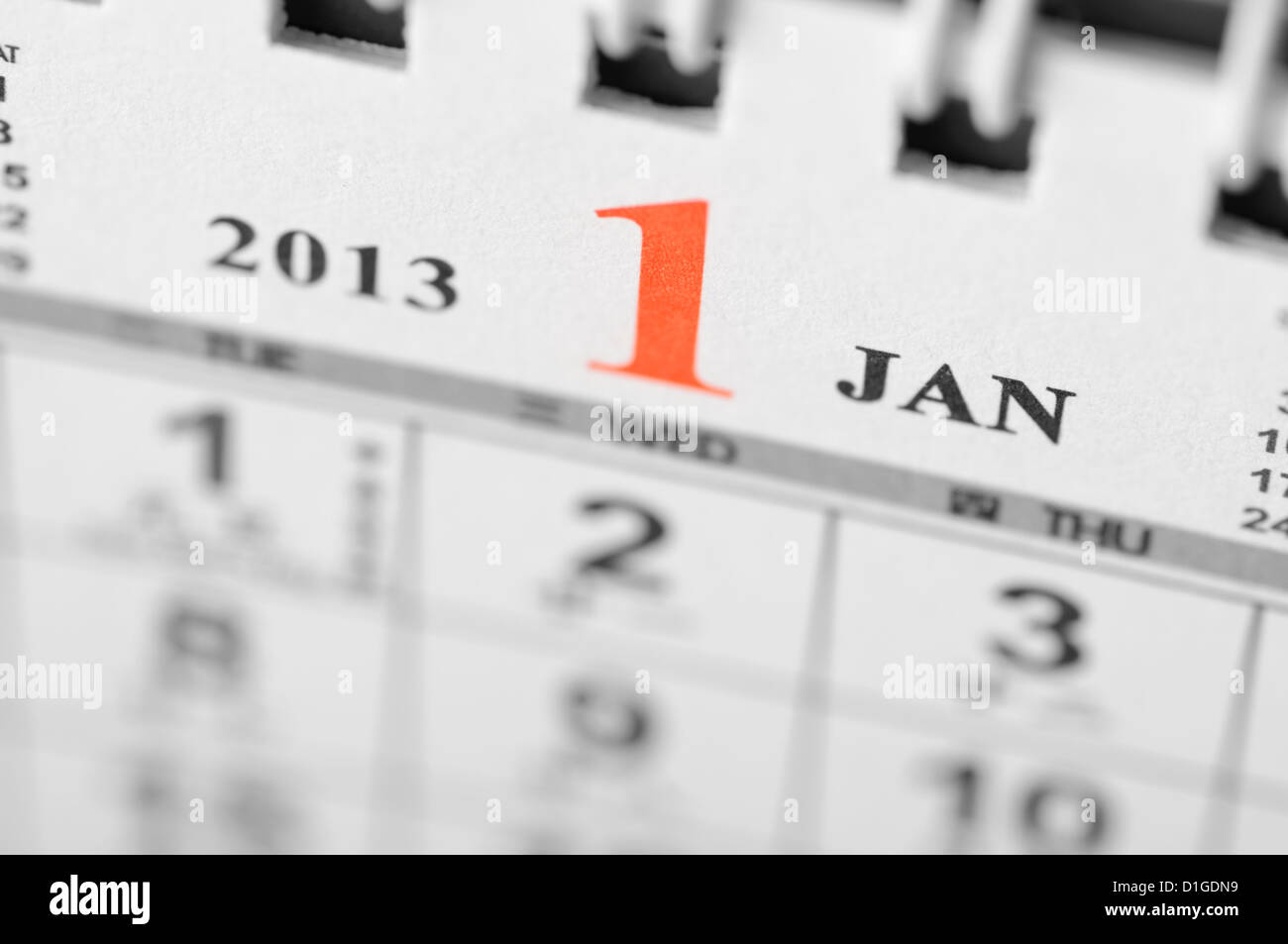 January calender hi-res stock photography and images - Alamy