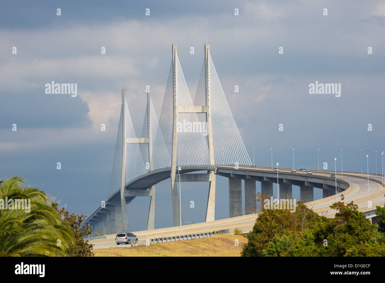 Sidney Lanier Bridge is a cablestayed bridge carrying Route 17 over